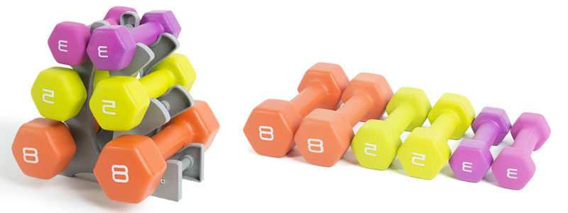 Tone-Fitness-Neoprene-Dumbbell-Set-with-Rack-32-lb