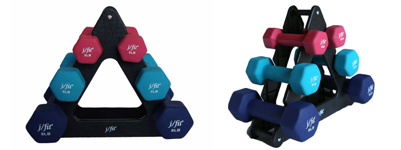 jfit-Dumbbell-Set-with-Stand-32-Pound-Black