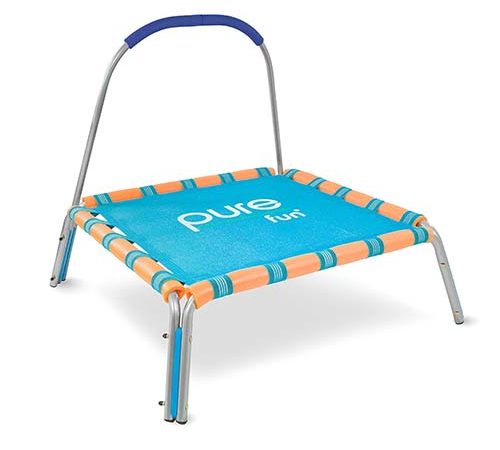 Pure Fun Kids Trampoline with Handrail